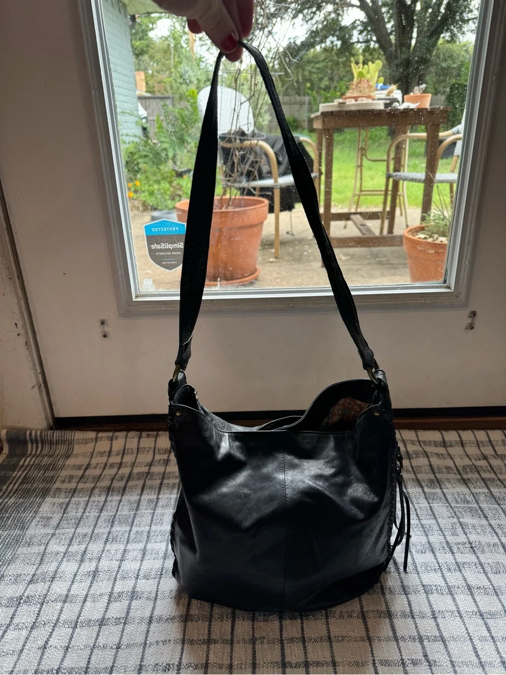 Hobo Black Leather Slouchy Purse